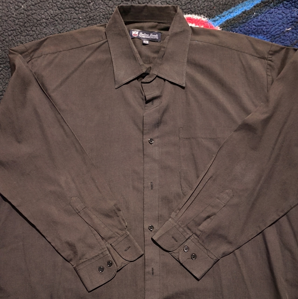 Fortino black long sleeve 34/35 dress shirt